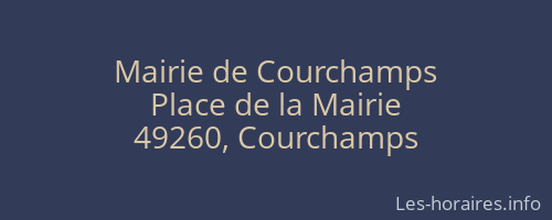 Mairie de Courchamps