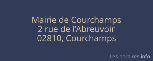 Mairie de Courchamps