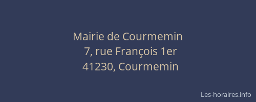 Mairie de Courmemin