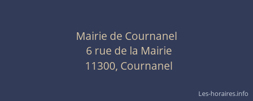 Mairie de Cournanel
