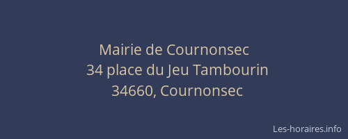 Mairie de Cournonsec