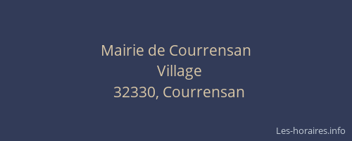 Mairie de Courrensan