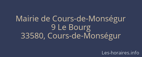 Mairie de Cours-de-Monségur