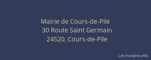 Mairie de Cours-de-Pile