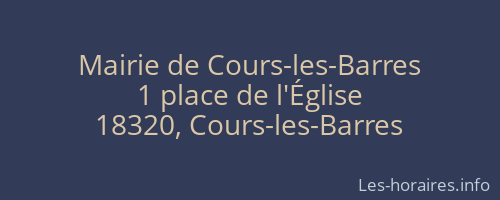 Mairie de Cours-les-Barres