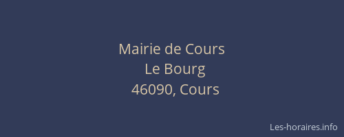 Mairie de Cours