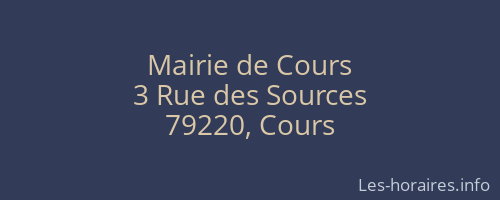 Mairie de Cours
