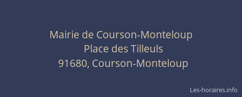 Mairie de Courson-Monteloup