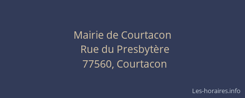 Mairie de Courtacon