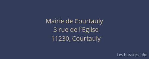 Mairie de Courtauly
