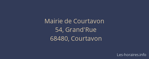Mairie de Courtavon