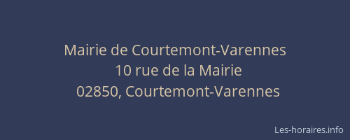 Mairie de Courtemont-Varennes