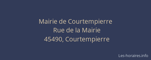 Mairie de Courtempierre