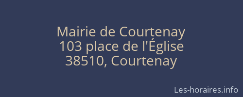 Mairie de Courtenay