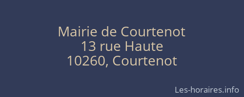 Mairie de Courtenot