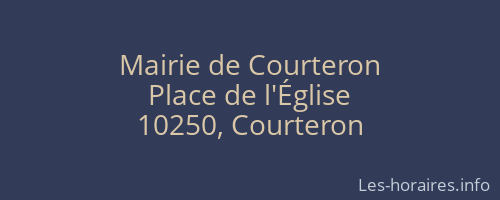 Mairie de Courteron