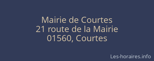 Mairie de Courtes