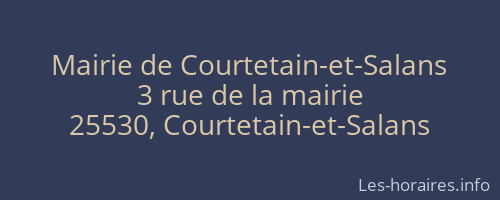Mairie de Courtetain-et-Salans