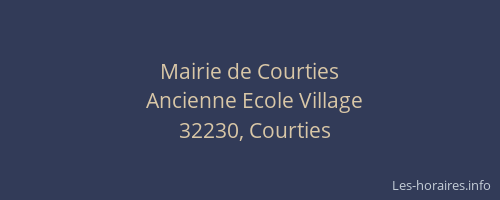 Mairie de Courties