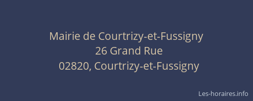 Mairie de Courtrizy-et-Fussigny