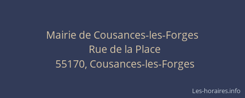 Mairie de Cousances-les-Forges