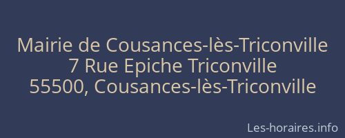 Mairie de Cousances-lès-Triconville
