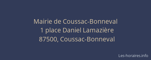 Mairie de Coussac-Bonneval