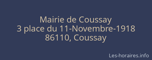 Mairie de Coussay
