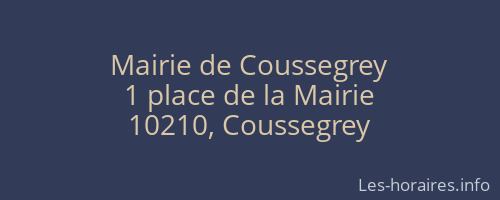 Mairie de Coussegrey