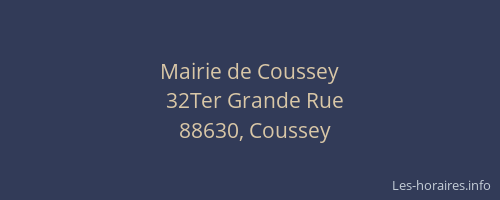 Mairie de Coussey