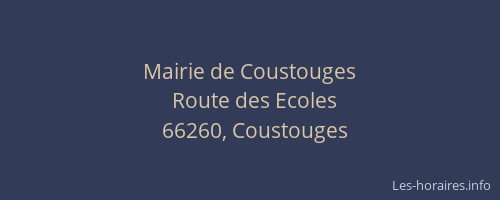 Mairie de Coustouges