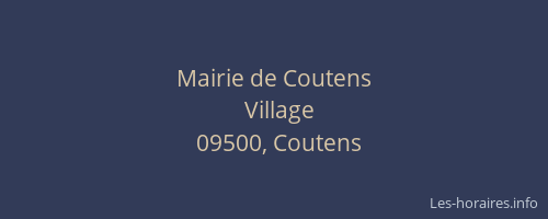 Mairie de Coutens