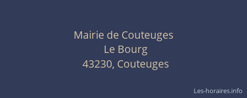 Mairie de Couteuges