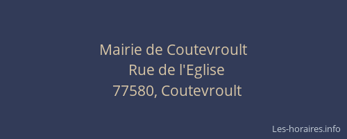 Mairie de Coutevroult