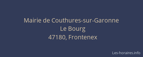 Mairie de Couthures-sur-Garonne