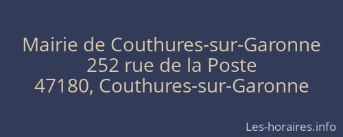 Mairie de Couthures-sur-Garonne