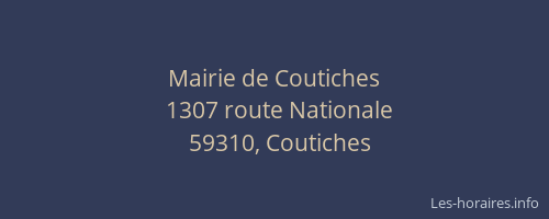 Mairie de Coutiches