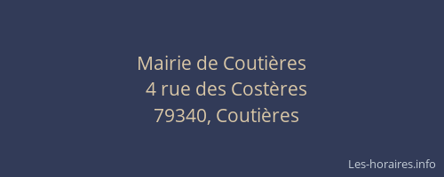 Mairie de Couti&egrave;res