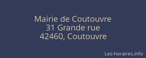 Mairie de Coutouvre
