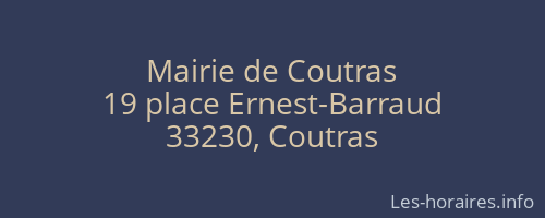 Mairie de Coutras