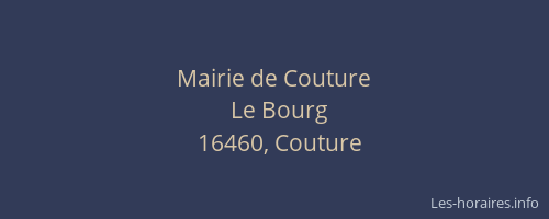 Mairie de Couture