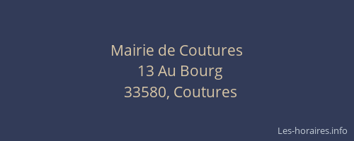 Mairie de Coutures