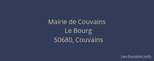 Mairie de Couvains