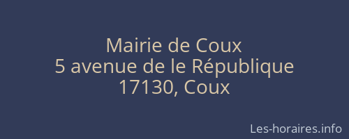 Mairie de Coux