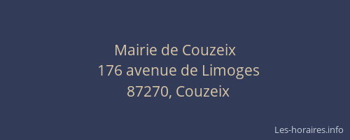 Mairie de Couzeix