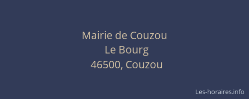Mairie de Couzou