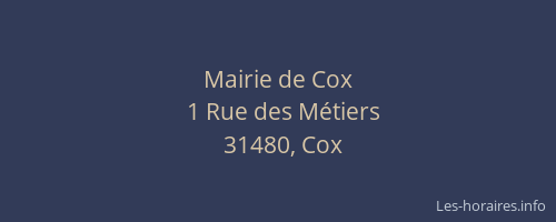 Mairie de Cox