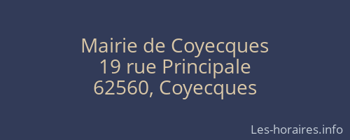 Mairie de Coyecques