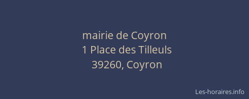 mairie de Coyron
