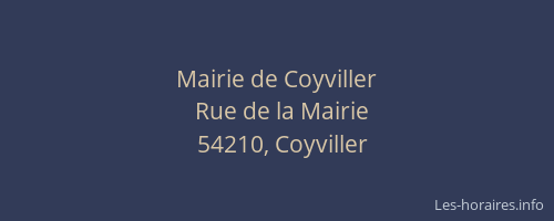 Mairie de Coyviller
